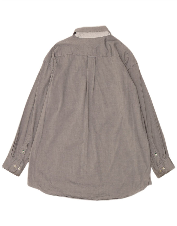 Tommy Hilfiger Chemise Homme Taille 16 Grand Coton Gris