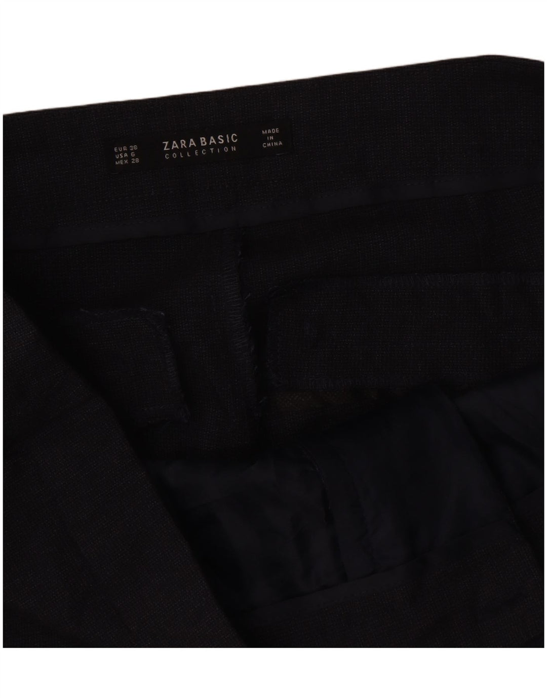 Zara Pantalon de costume slim pour femme EU 38 Small W28 L27 Gris