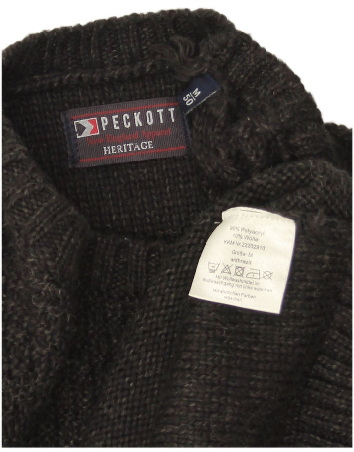 Peckott Pull Heritage Crew Neck Homme Gris Moyen Polyacrylique