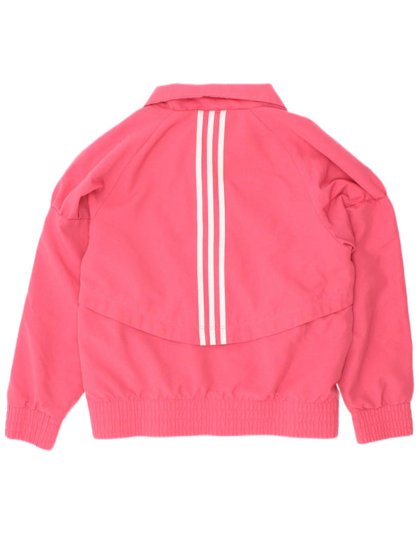 Veste de survêtement Adidas Fille 5-6 ans Rose Polyester