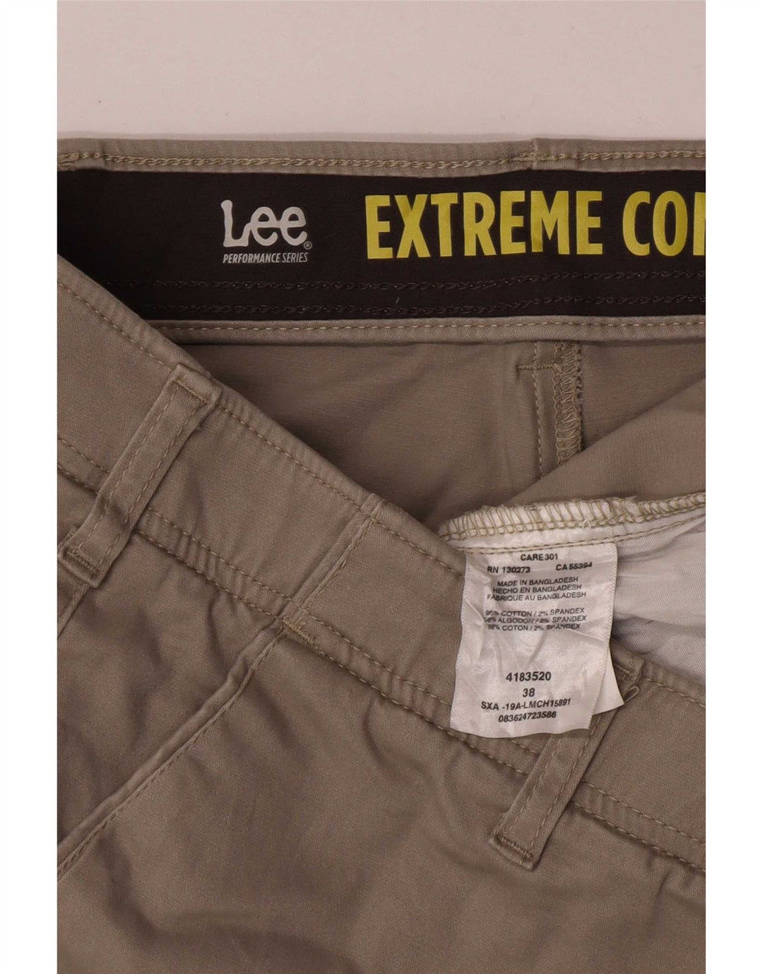 Lee Short Chino Homme W38 XL Coton Beige