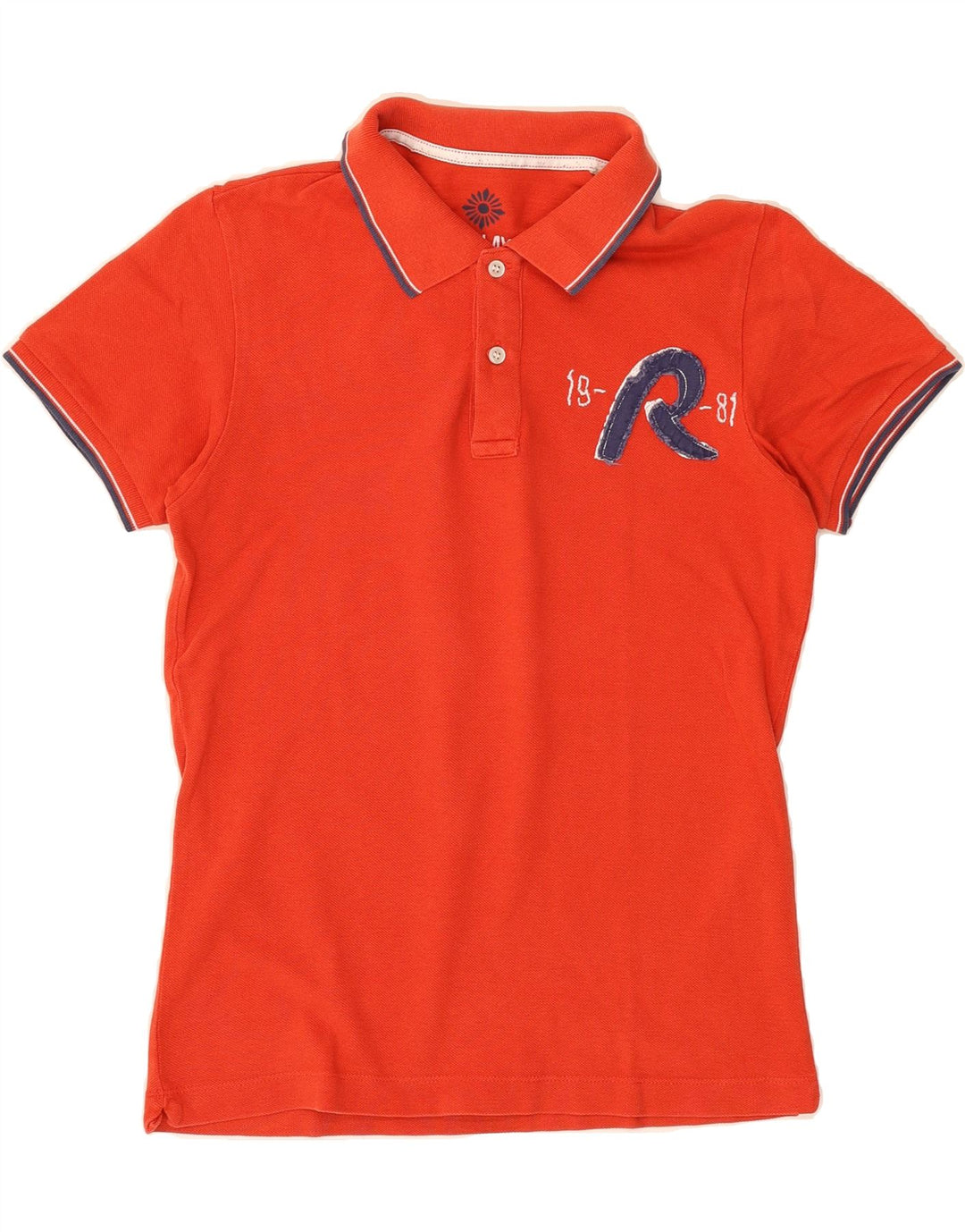 REPLAY Mens Graphic Polo Shirt Medium Orange Vintage Replay and Second-Hand Replay from Messina Hembry 