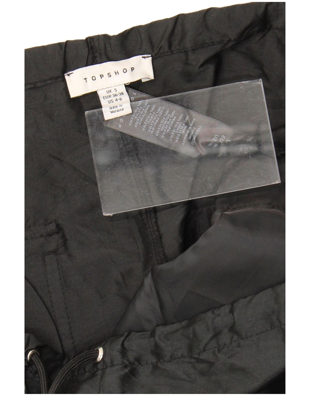 Topshop Pantalon de survêtement pour femme UK 10 Small Noir Polyester