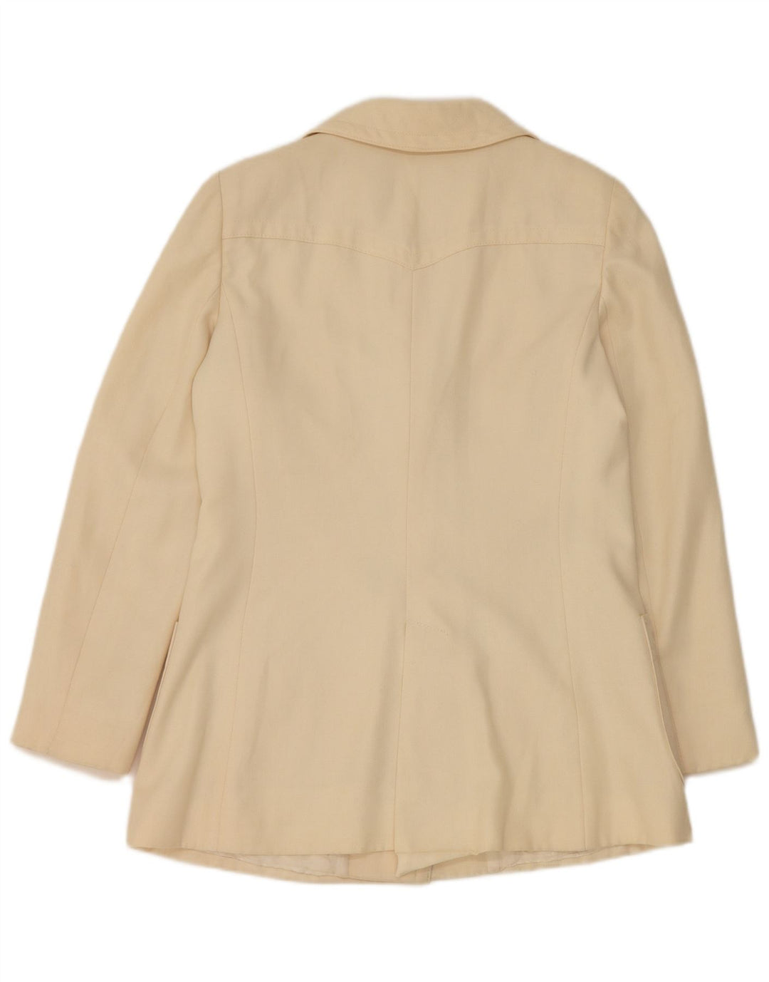 vintage Femme 3 Bouton Blazer Veste IT 46 Grand Blanc Cassé