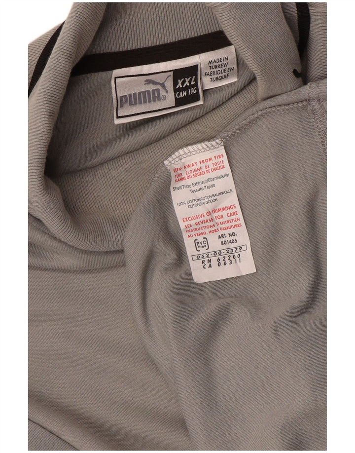 PUMA Haut à col roulé à manches longues pour homme 2XL Gris Coton