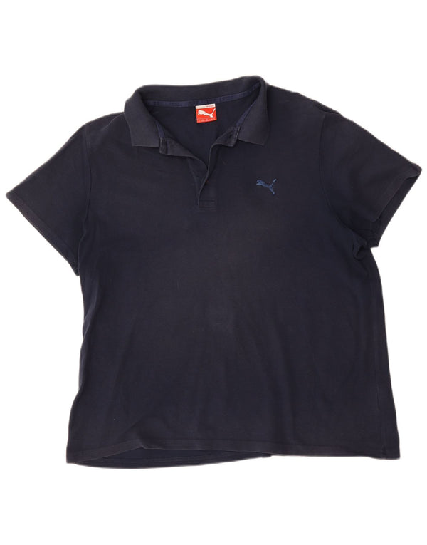 Puma Polo Homme XL Bleu Marine Coton