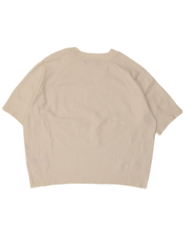 Marks & Spencer Pull court à col bateau pour femme UK 18 XL Blanc
