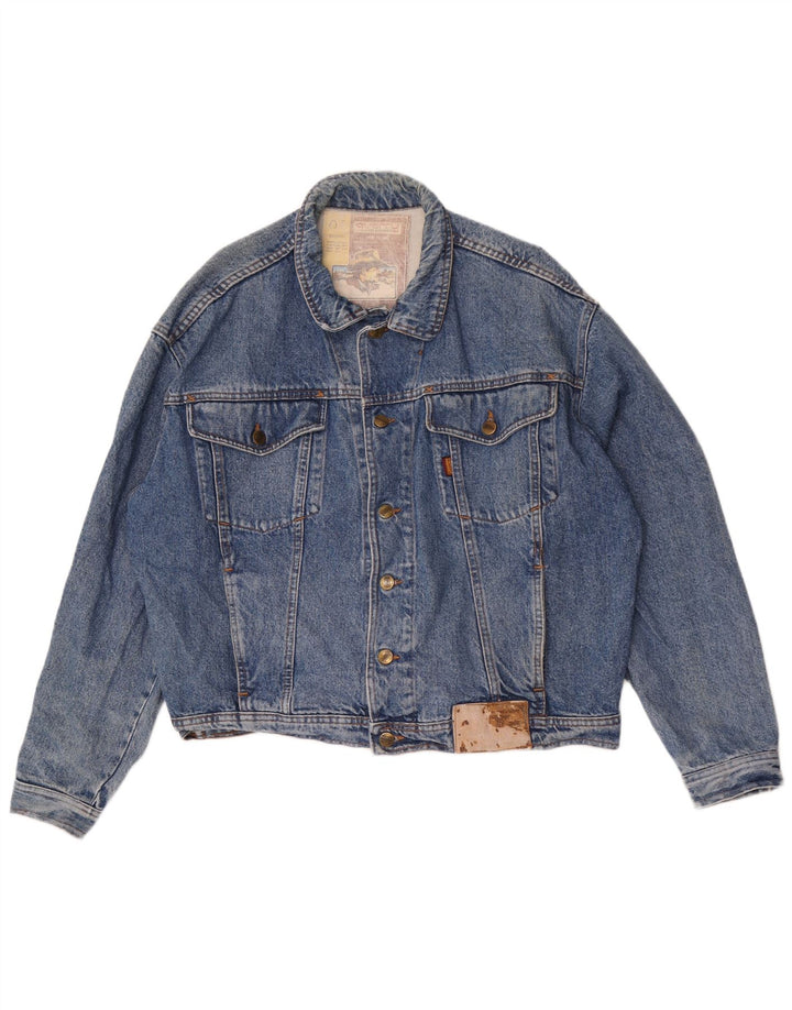Quarry Veste en jean Batwing pour homme UK 40 Large Bleu