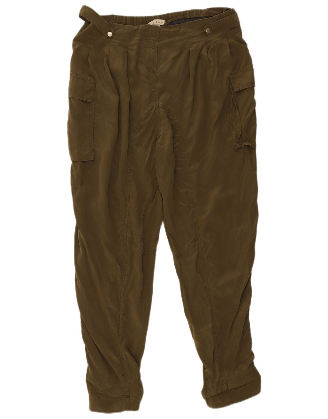 Ted Baker Pantalon cargo taille haute pour femme Taille 3 Medium W34 L28 Kaki