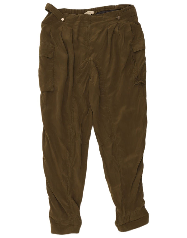 Ted Baker Pantalon cargo taille haute pour femme Taille 3 Medium W34 L28 Kaki