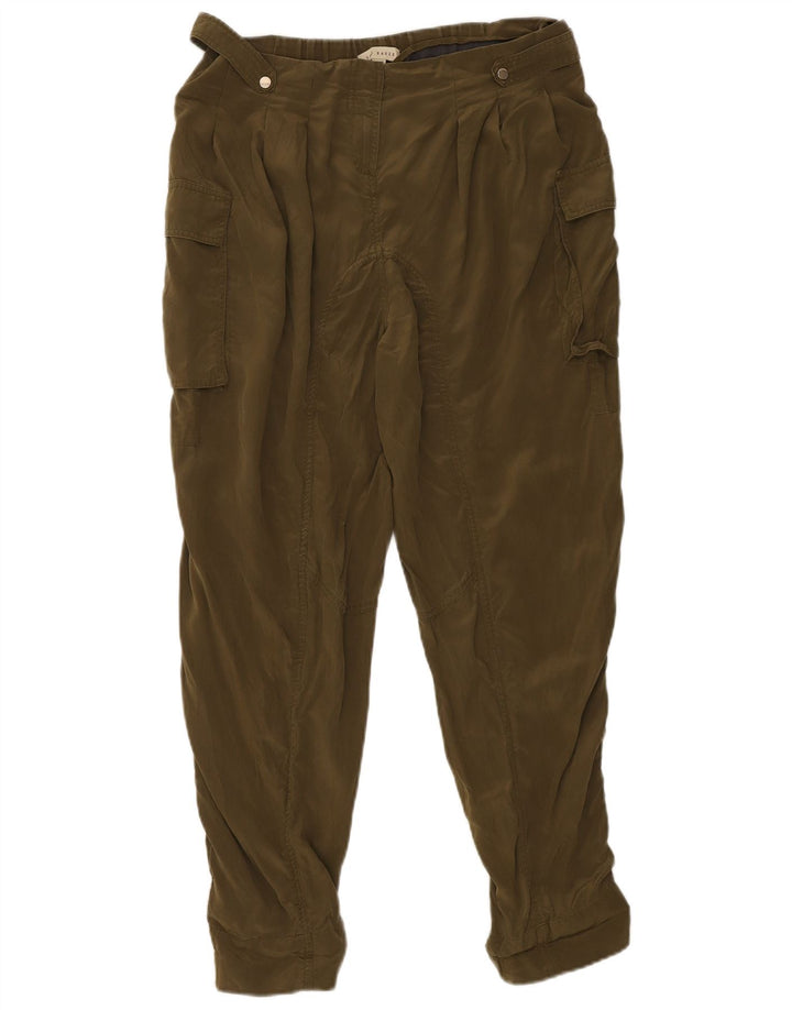 Ted Baker Pantalon cargo taille haute pour femme Taille 3 Medium W34 L28 Kaki