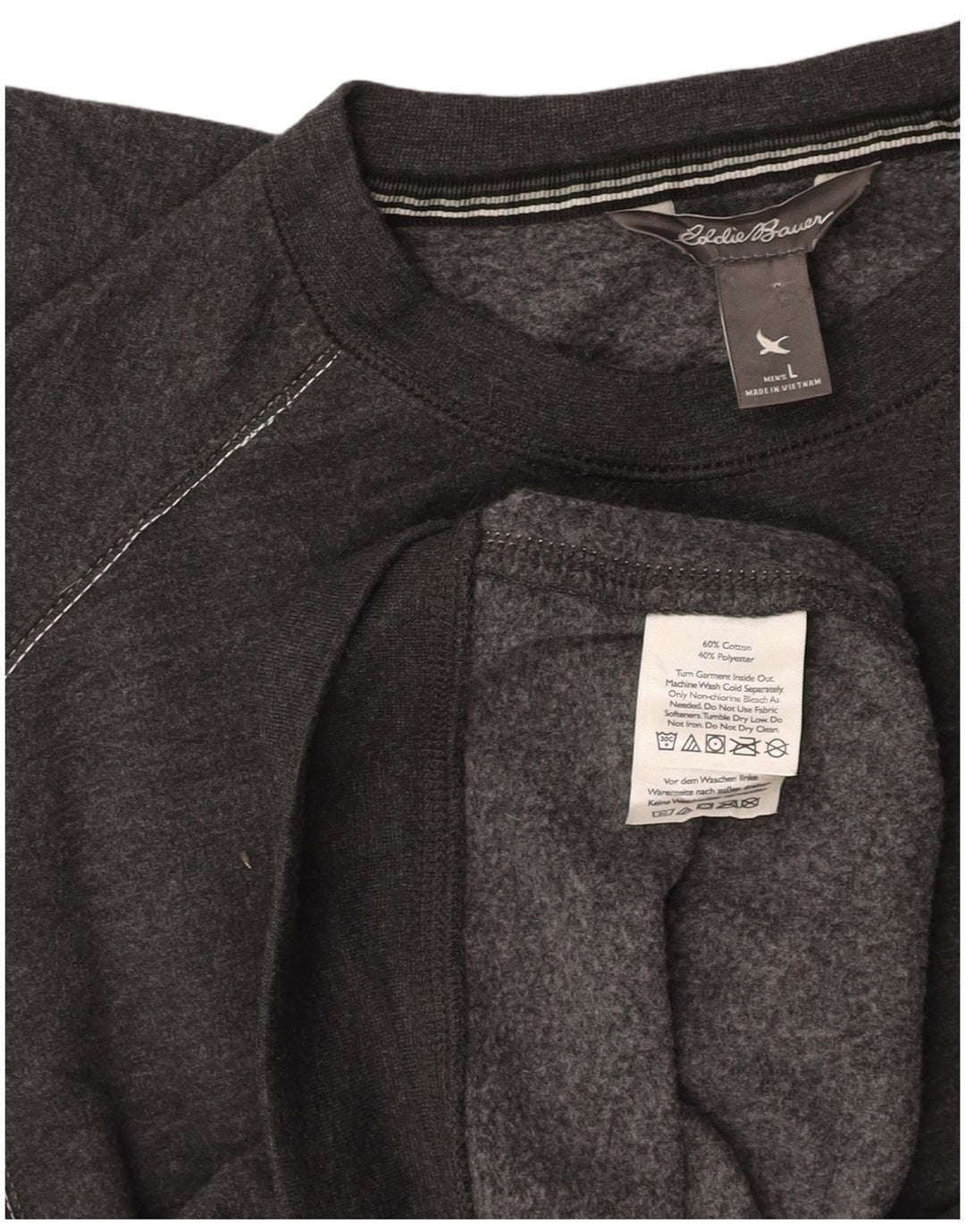 EDDIE BAUER Sweat-Shirt Homme Grand Gris Coton