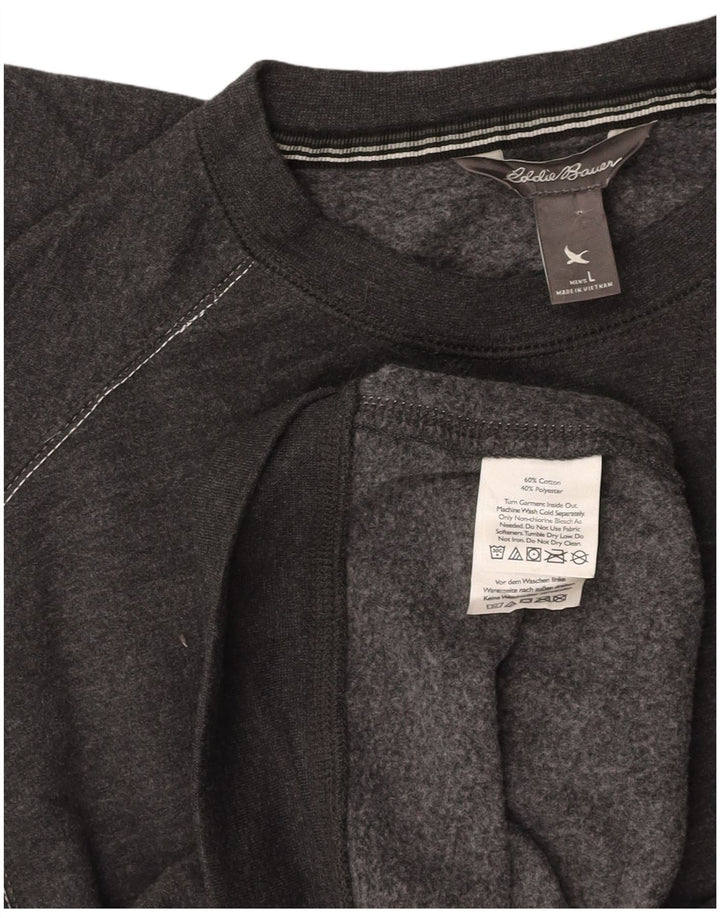 EDDIE BAUER Sweat-Shirt Homme Grand Gris Coton
