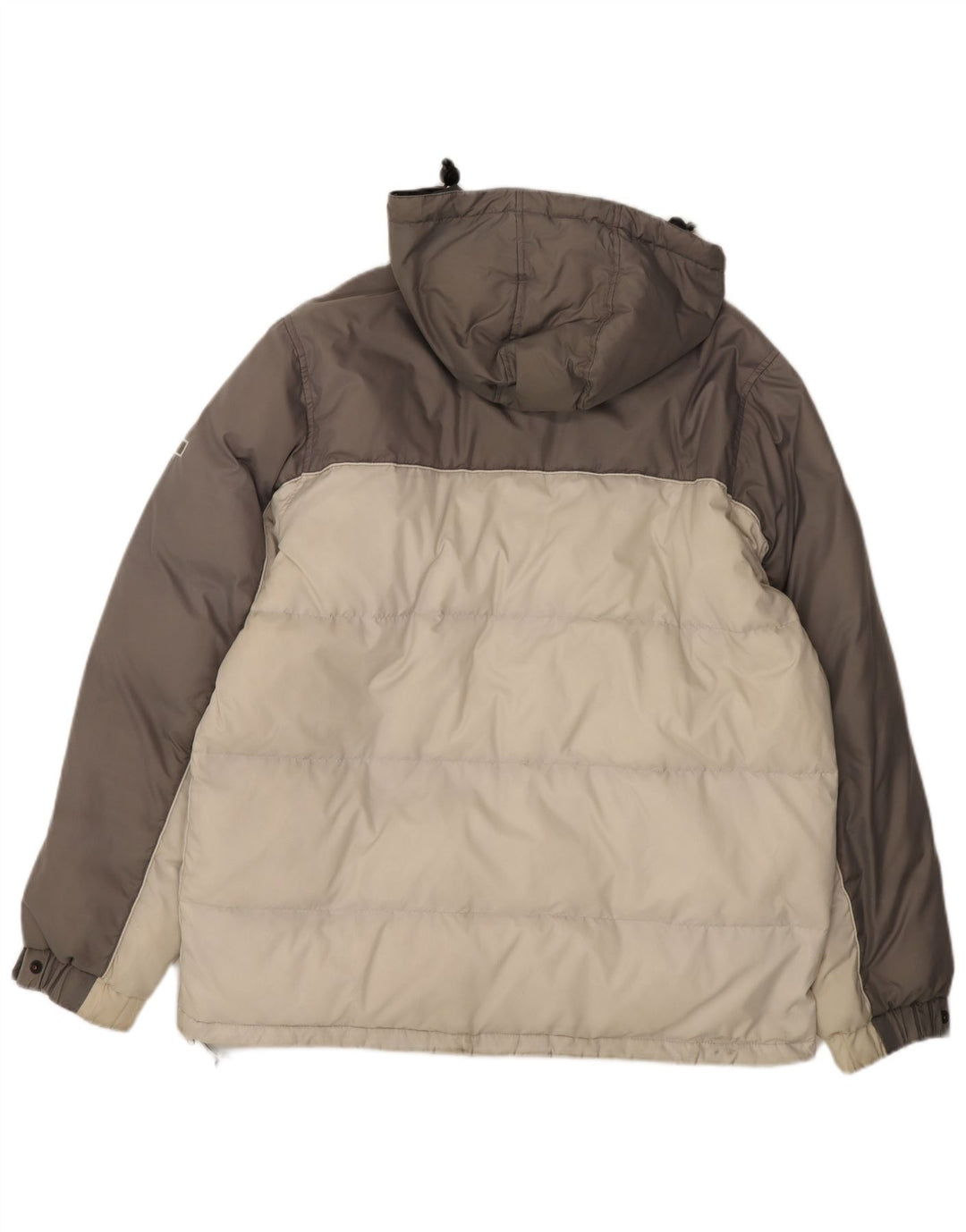 Champion Veste matelassée à capuche pour homme UK 40 Large Gris Colorblock