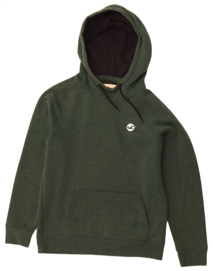 HOLLISTER Pull à capuche pour homme Small Vert Moucheté Coton