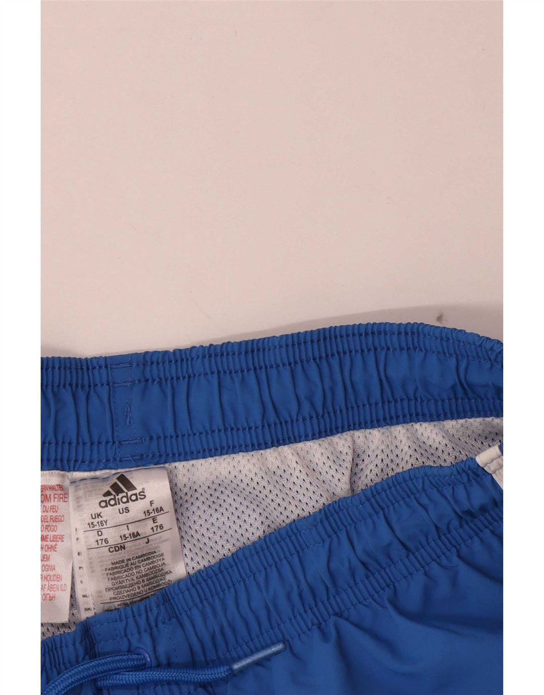 Adidas Short de Sport Graphique Garçon 15-16 Ans Bleu Polyester