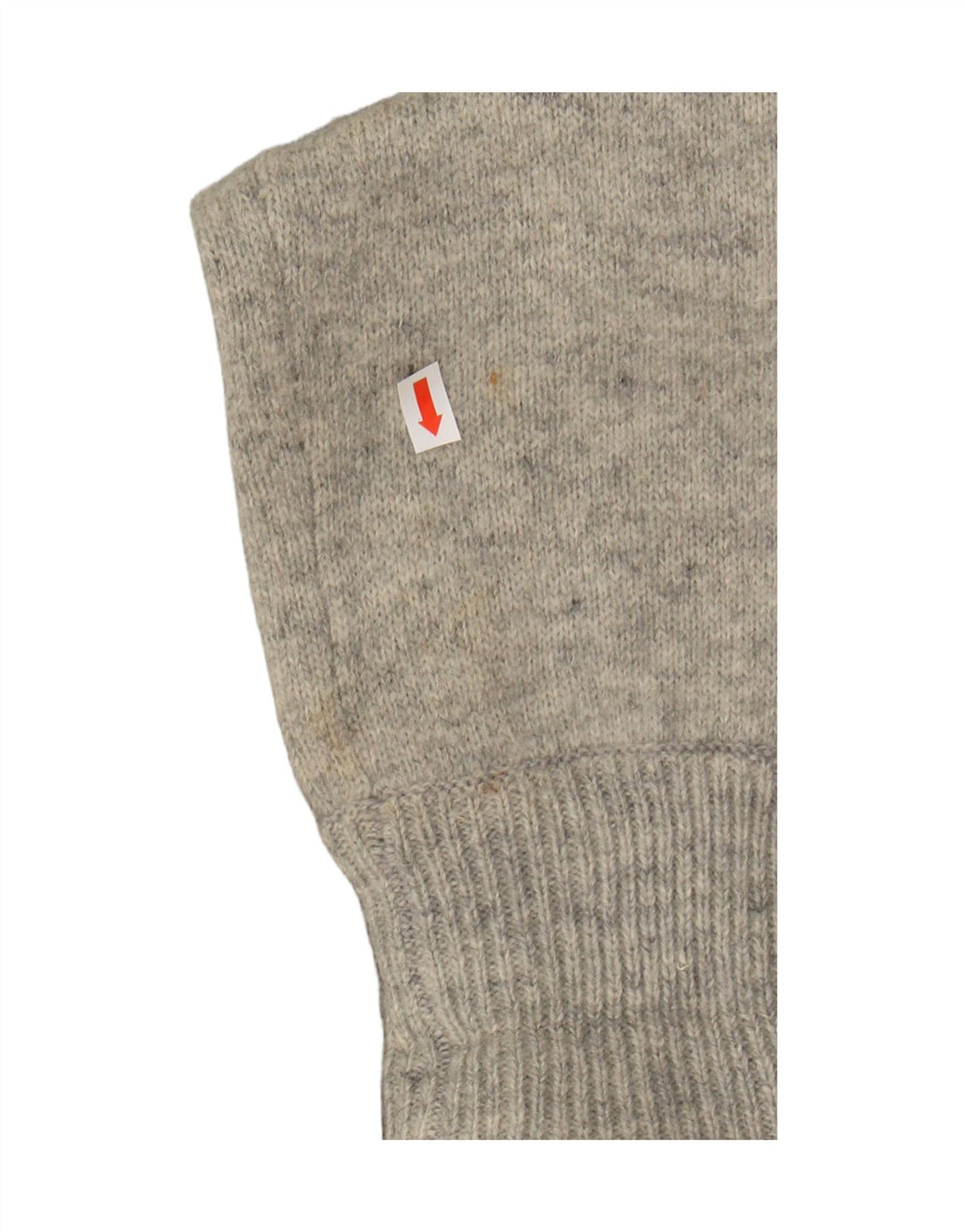 Woolrich Femmes Graphique Full Zip Cardigan Pull UK 10 Petite Laine Grise