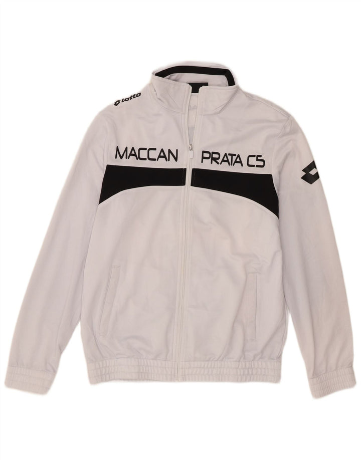 Lotto Veste de Survêtement Graphique Homme Blanc Moyen Polyester Colorblock