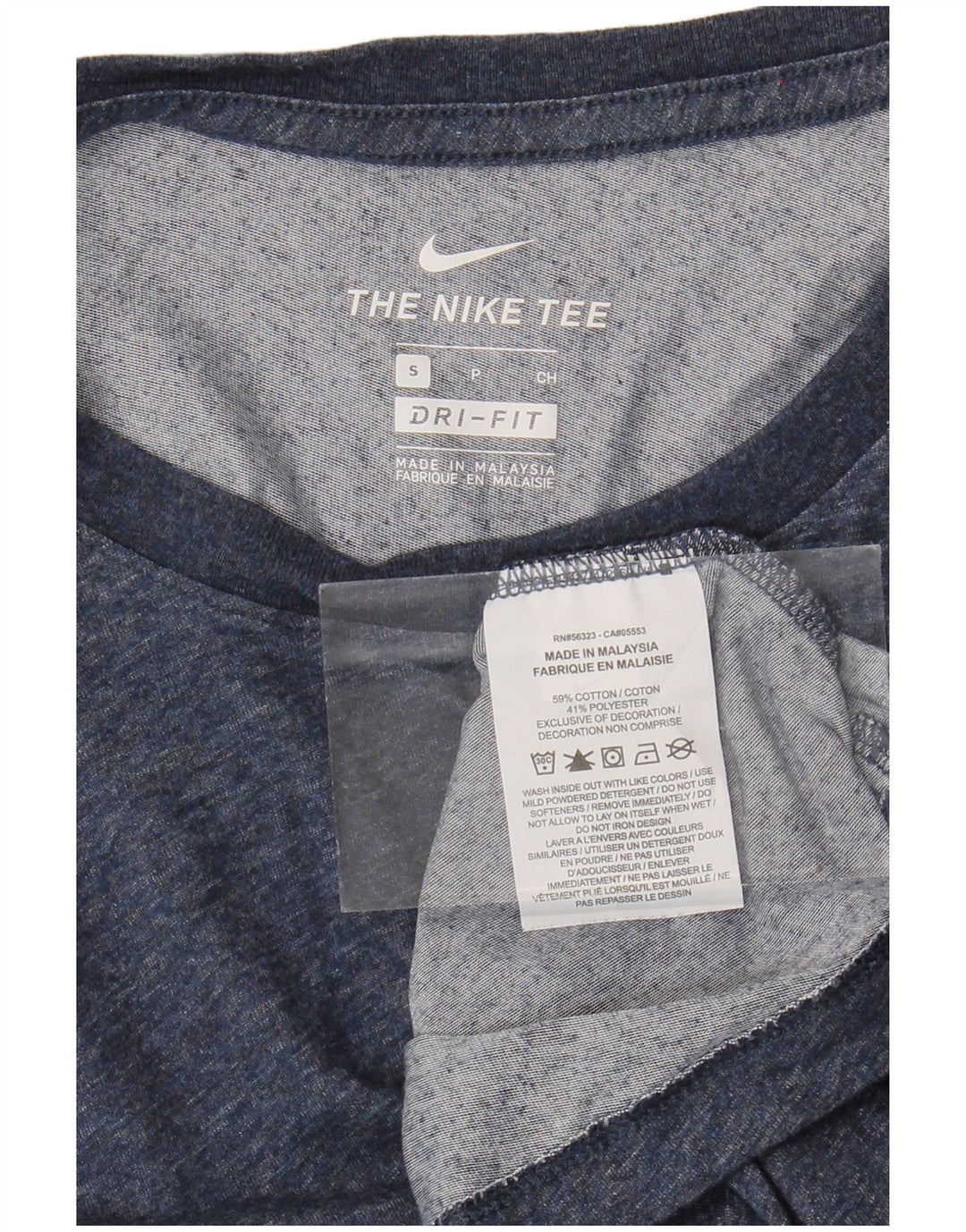NIKE Mens Dri Fit T-Shirt Top Small Navy Blue Cotton