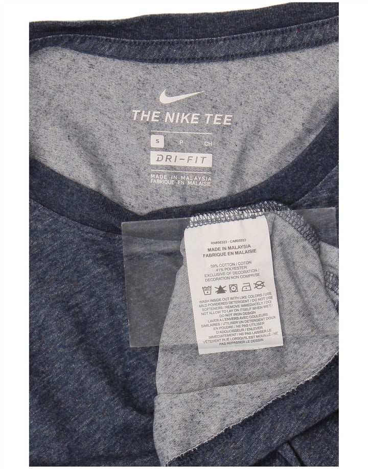 NIKE Mens Dri Fit T-Shirt Top Small Navy Blue Cotton