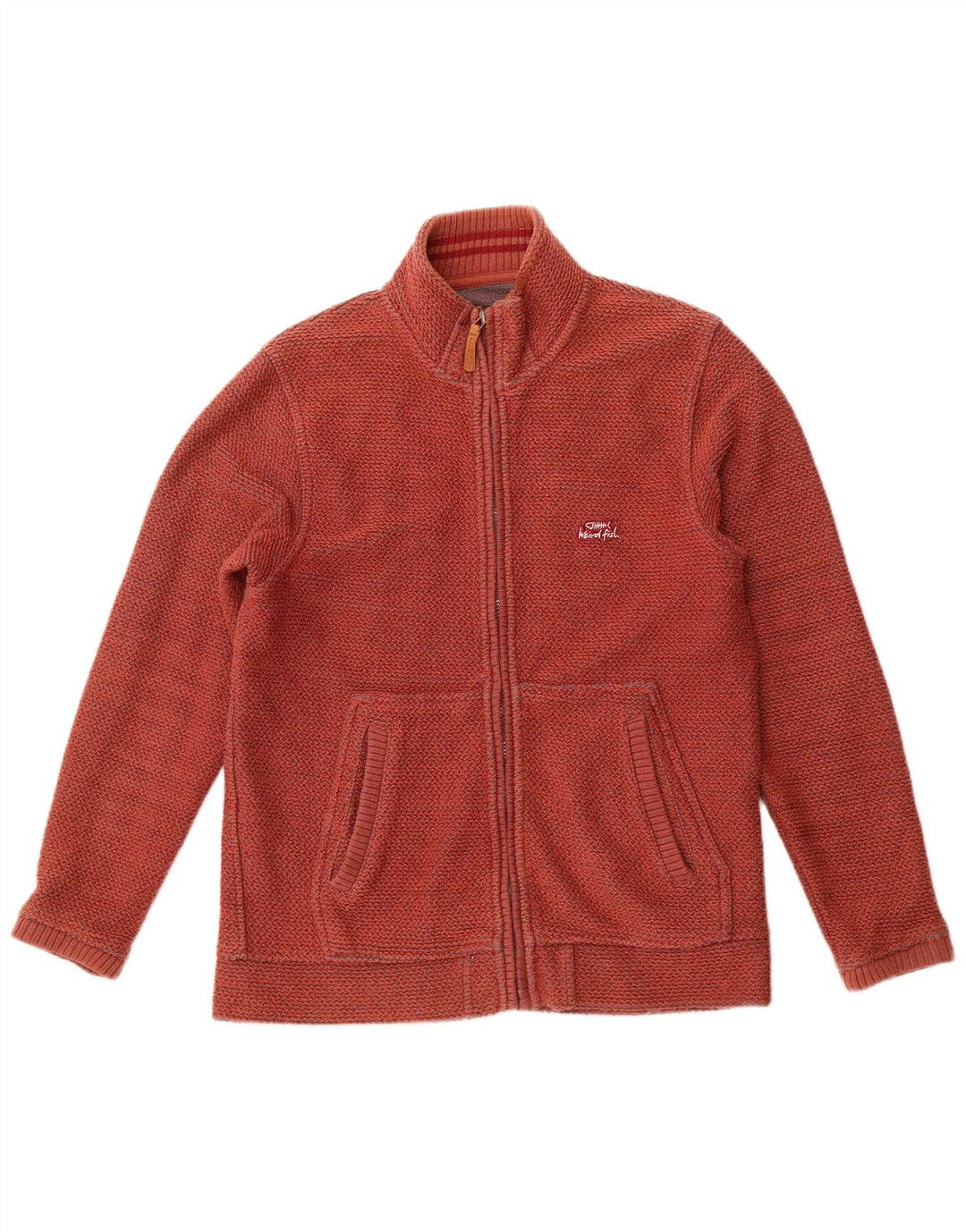 WEIRD FISH Veste de Survêtement Homme Petit Rouge Coton