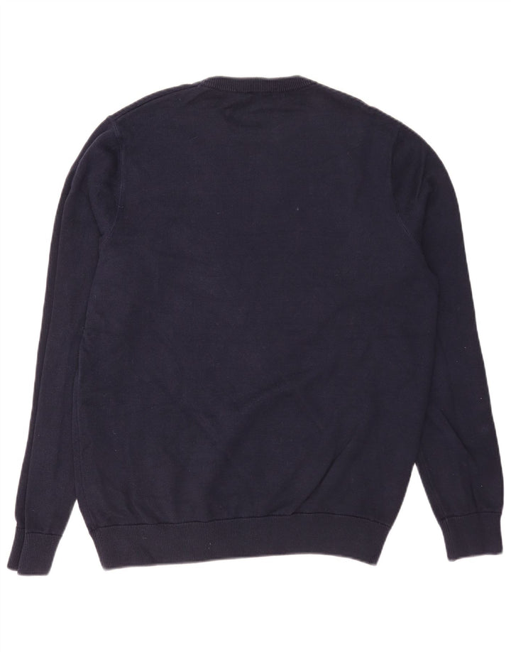 Pringle Pull Col Rond Homme Bleu Marine Moyen Coton