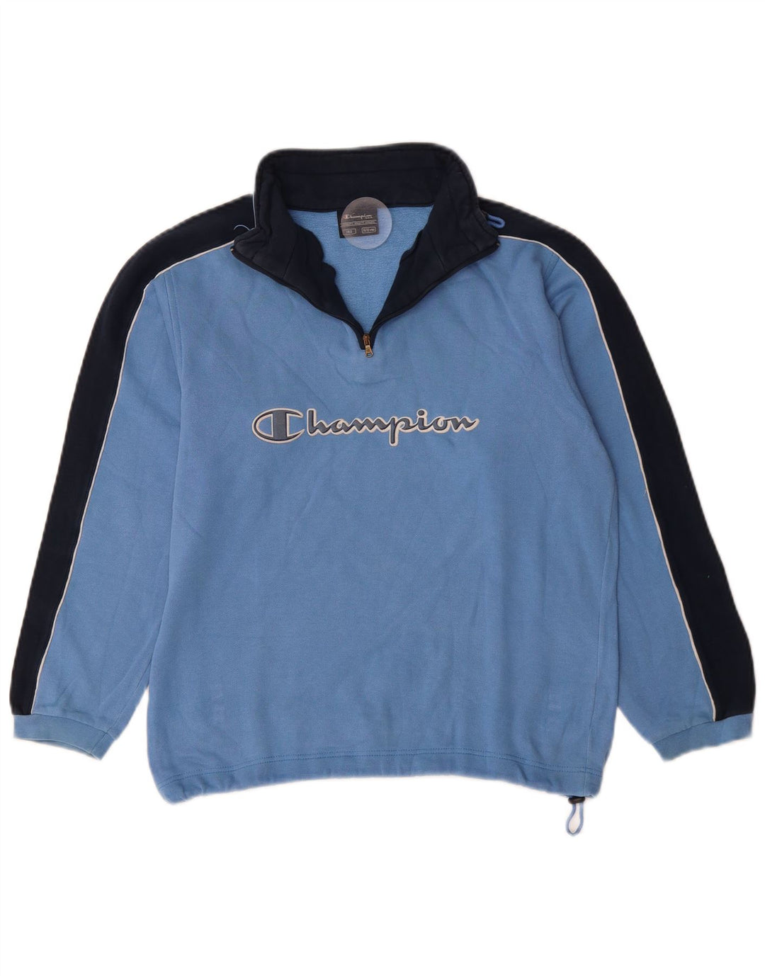 CHAMPION Boys Graphic Sweatshirt Jumper 11-12 Years Blue Colourblock