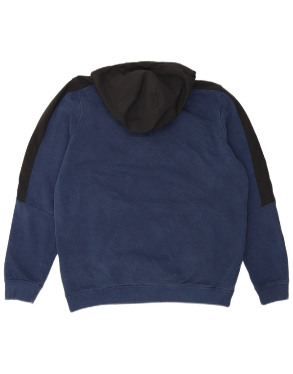 Under Armour Mens Graphic Hoodie Jumper Medium Navy Blue Colourblock