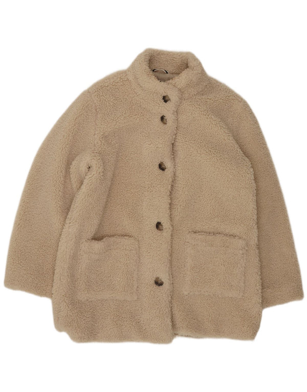Crew Clothing Veste polaire Teddy Bear pour femme UK 14 Large Beige Polyester
