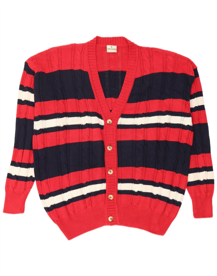Trussardi Cardigan Pull IT 50 Bleu Marine Moyen Colourblock |