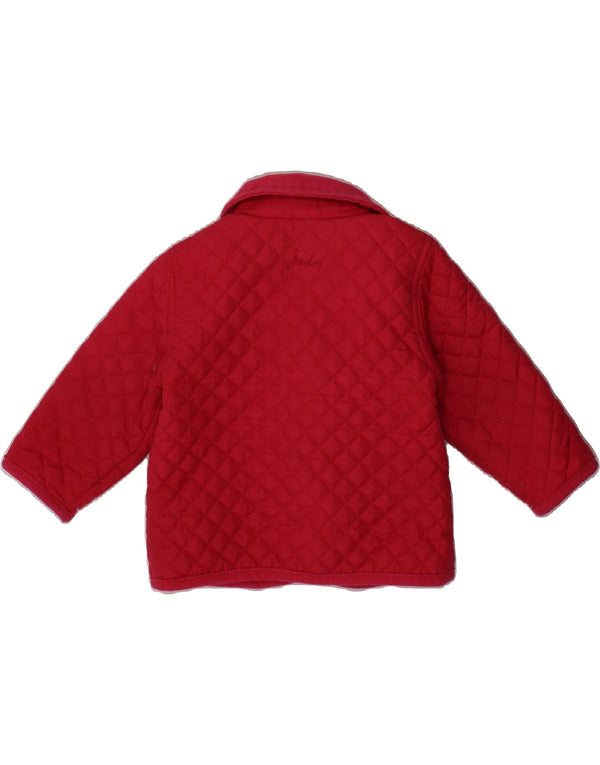 JOULES Baby Girls Quilted Jacket 3-6 Months Pink Polyester