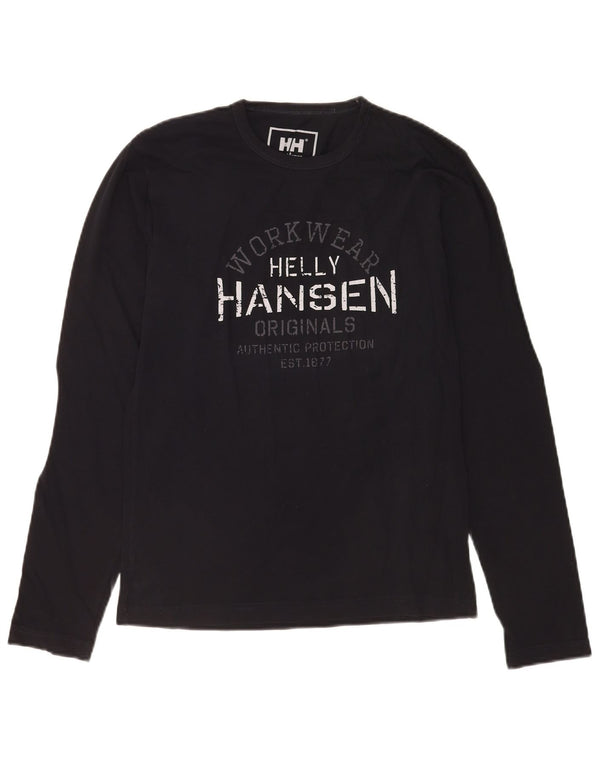 Helly Hansen Haut graphique à manches longues pour hommes, petit noir