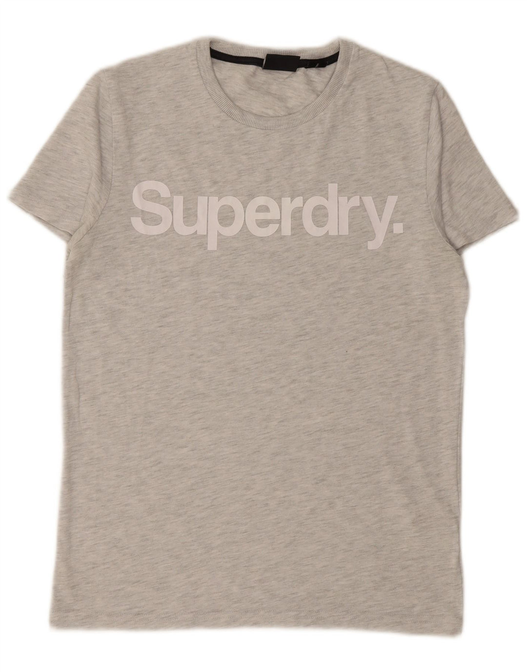 SUPERDRY T-Shirt Graphique Homme Gris Moyen Moucheté Coton