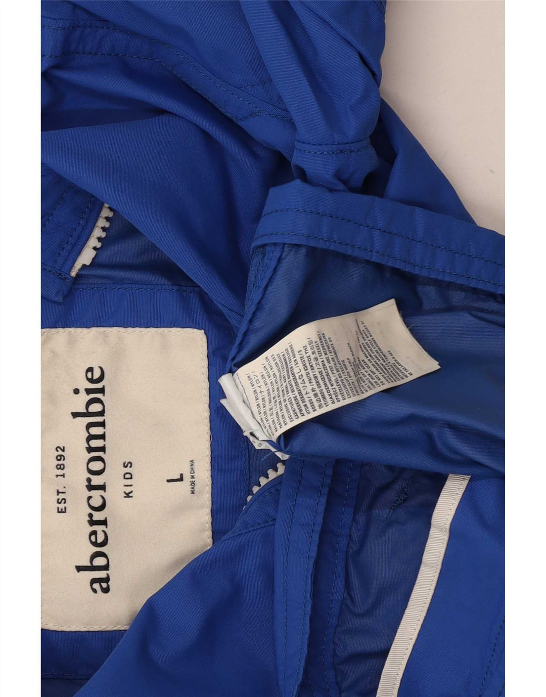 Abercrombie & Fitch Bomber Jacket Garçon 7-8 ans Grand Bleu Nylon