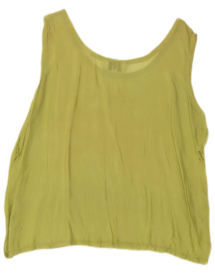 Amaranto Chemisier surdimensionné sans manches pour femme UK 44 Viscose vert moyen