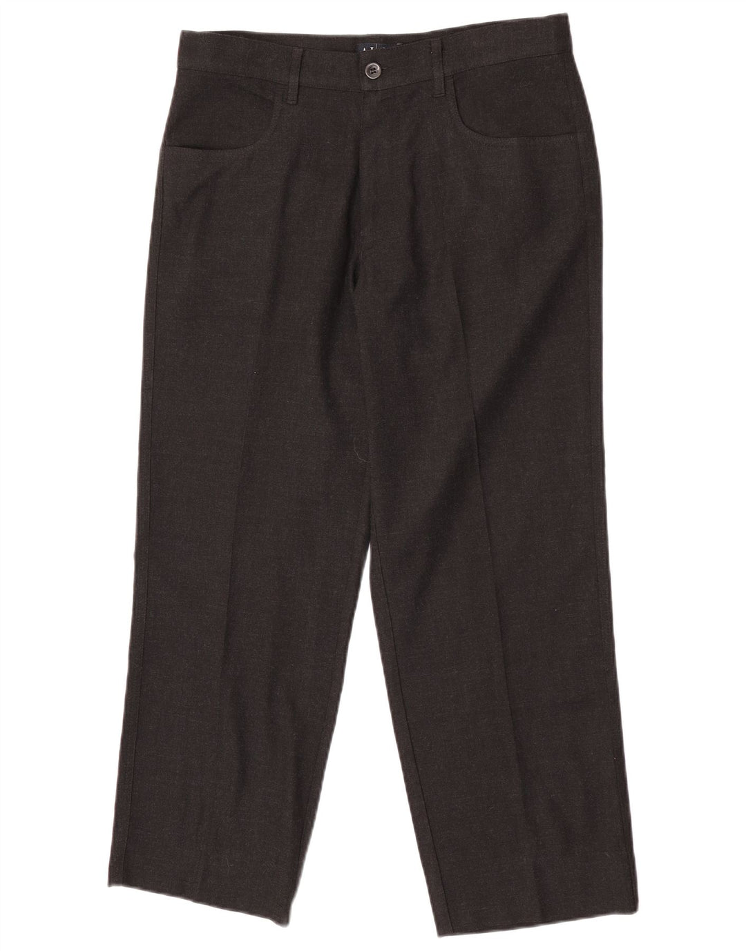 Armani Pantalon décontracté droit pour homme IT 48 Medium W32 L27 Noir Polyester