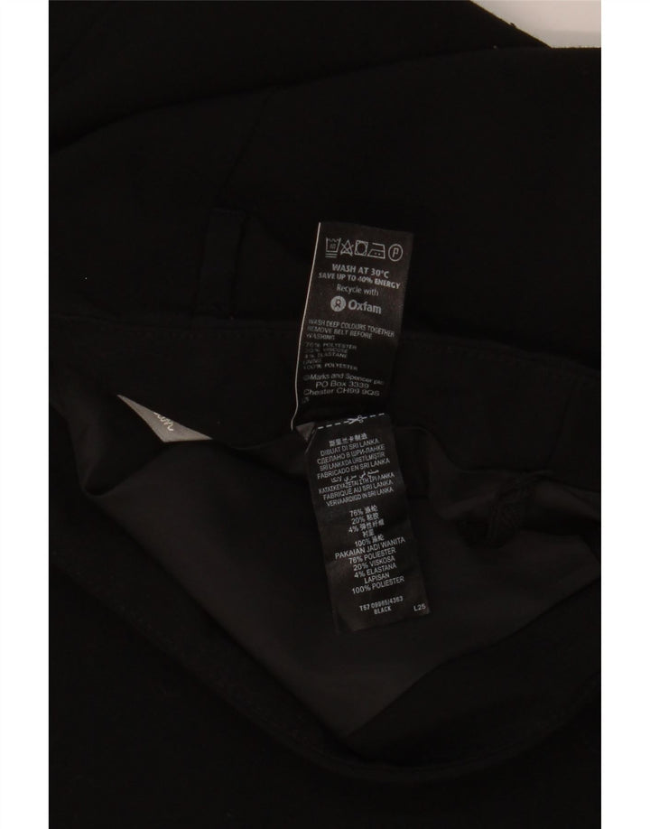 Marks & Spencer Jupe crayon pour femme UK 12 Medium W30 Noir Polyester