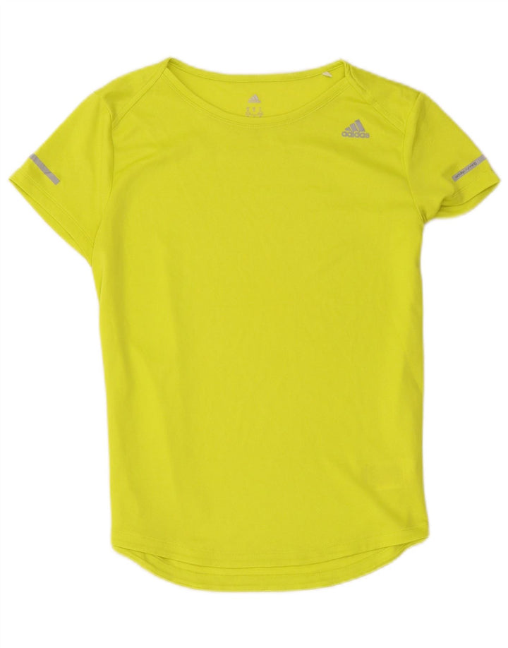 Adidas T-Shirt Femme Top UK 12/14 Vert Moyen Polyester