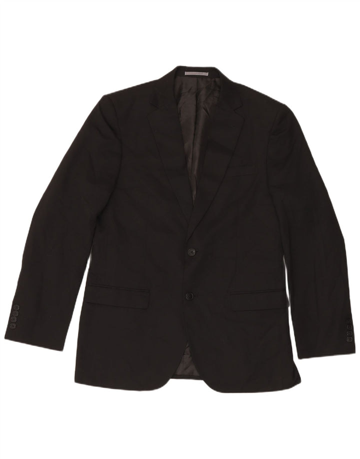 Marks & Spencer Veste blazer à 2 boutons coupe régulière pour homme EU 50 Large Noir