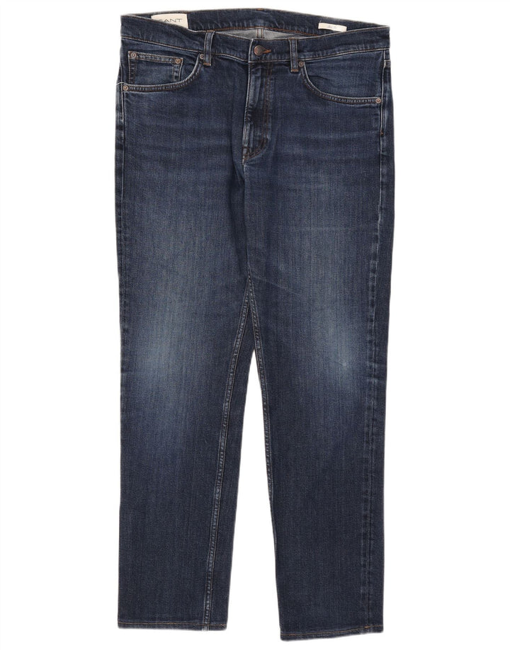 Gant Jean Slim W36 L30 Bleu Coton Homme