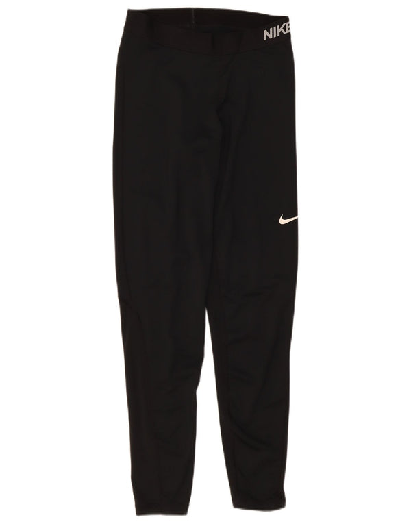 Nike Legging graphique Dri Fit pour femme UK 12 Noir moyen Polyester
