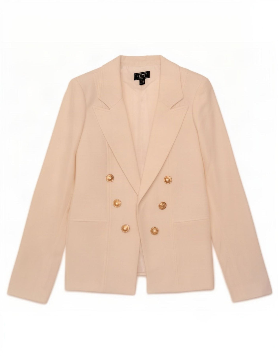 Lipsy Veste blazer ouverte pour femme UK 10 Small Blanc Polyester