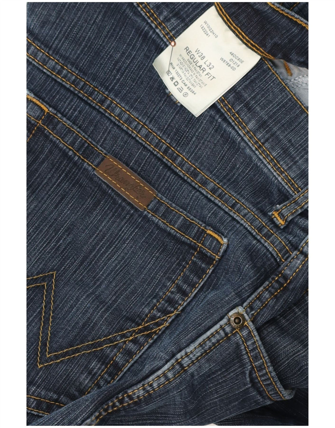 Wrangler Jean droit coupe droite W38 L32 en coton bleu pour homme