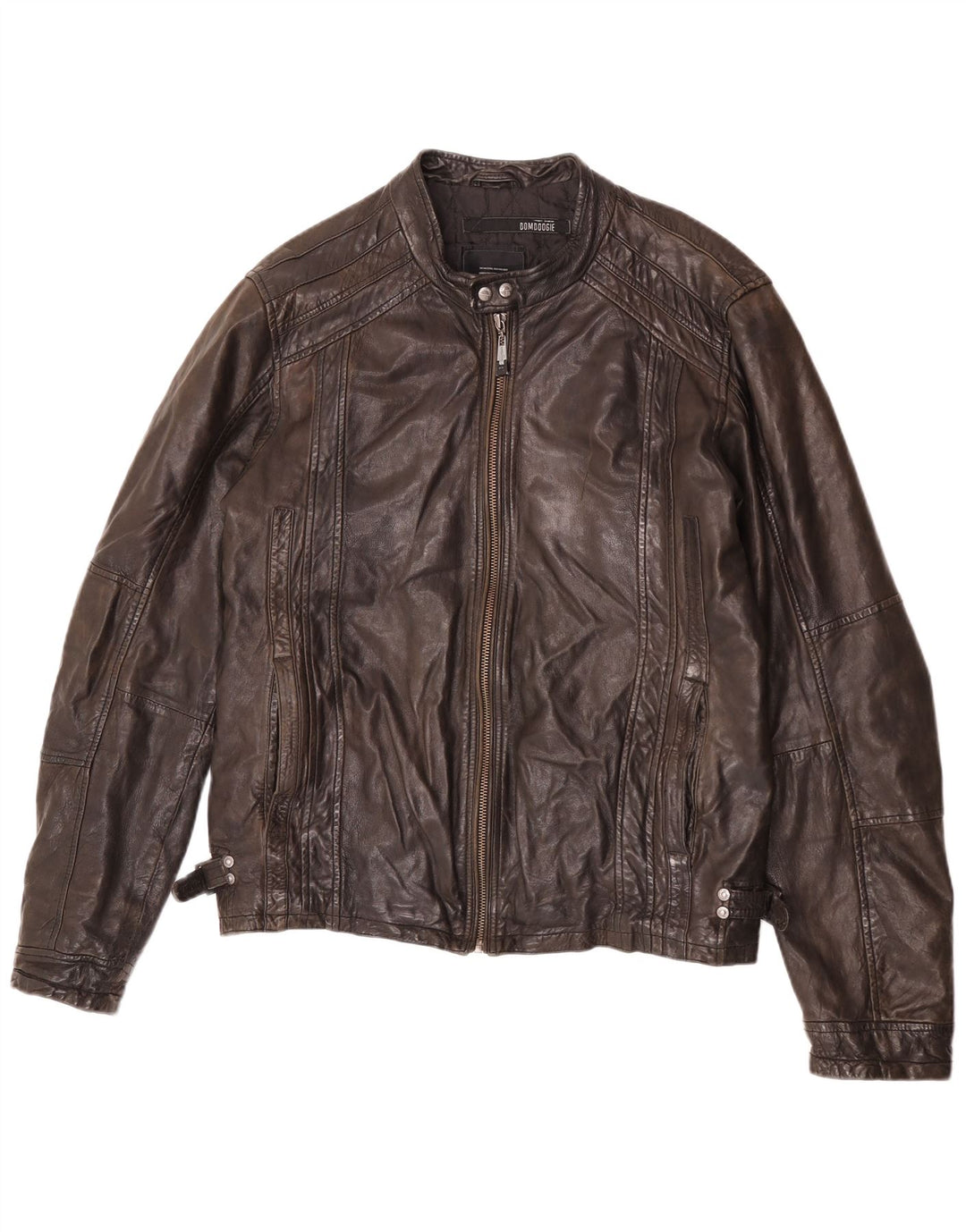 Bomboogie Veste de course en cuir pour homme UK 42 XL Cuir marron