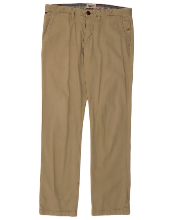 Tommy Hilfiger Pantalon Chino Droit Homme W32 L32 Coton Beige