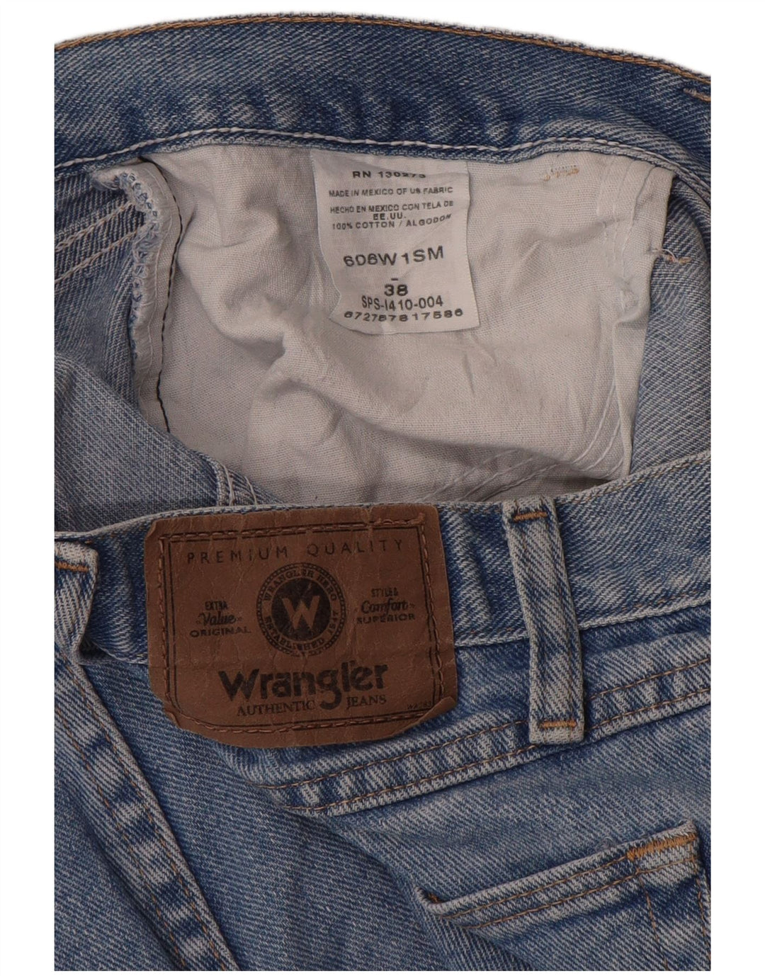 WRANGLER Short en Jean Homme W38 XL Bleu Coton