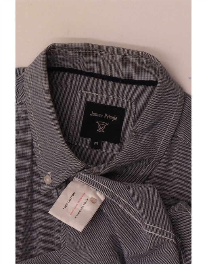 Chemise Homme James Pringle Coton Pied-de-Poule Bleu Marine Moyen