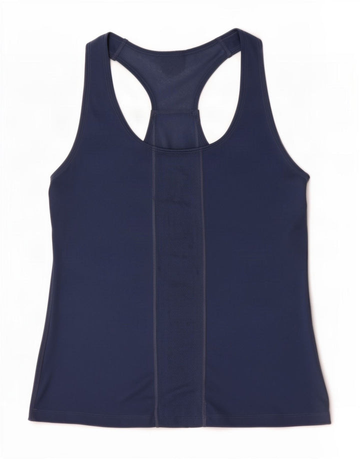 Asics Débardeur Femme UK 14 Large Bleu Marine Polyester
