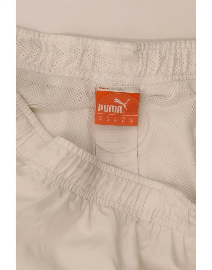 Puma Short de Sport Homme Blanc Moyen