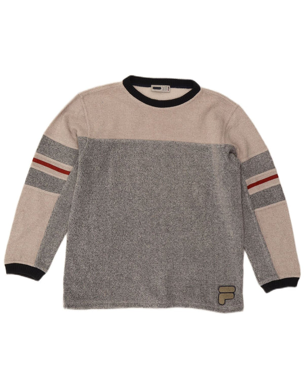 Fila Sweat-Shirt Garçon 13-14 Ans Large Gris Colorblock